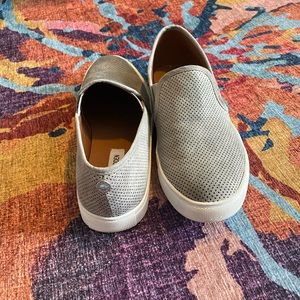 Gray Suede Steve Madden Slip Ons